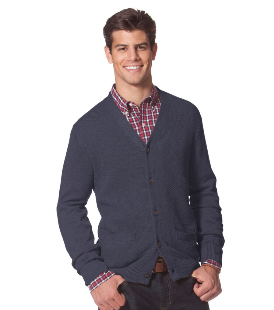 Chaps Button Front Cardigan - Navy XXL, Navy