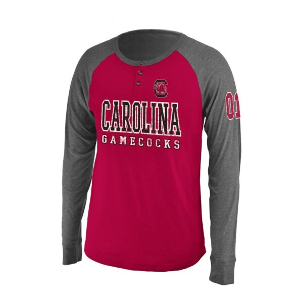 South Carolina Gamecocks Colosseum Spotter Lightweight Long Sleeve Henley T-Shirt - Garnet