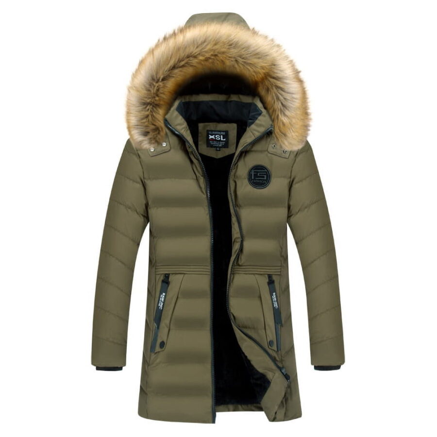 Bestspr Puffer Jacket Men Padded Thickened Cotton Jacket Windproof Warm Down