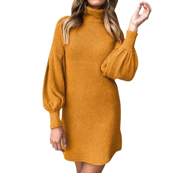 Willbest Oversized Sweaters for Women Women's Turtleneck Sweater Dress Ladies Long Sleeve