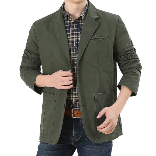 Jumesgu Men's Blazers Big and Tall Men's Suit Blazer Jacket Button Stretch Sports Coats (AG L)